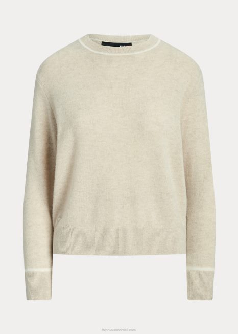 suéter de caxemira BD6J3727 mulheres Ralph Lauren urze de areia