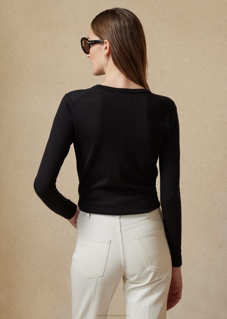suéter de caxemira BD6J9348 mulheres Ralph Lauren preto