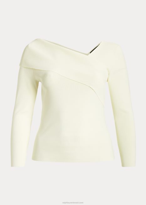 suéter manga longa assimétrico BD6J4780 mulheres Ralph Lauren