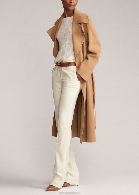casaco de leonarda BD6J3596 mulheres Ralph Lauren camelo