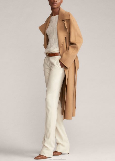 casaco de leonarda BD6J3596 mulheres Ralph Lauren camelo