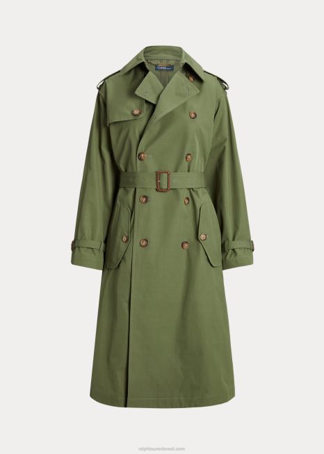 casaco de popeline BD6J9201 mulheres Ralph Lauren copa oliveira