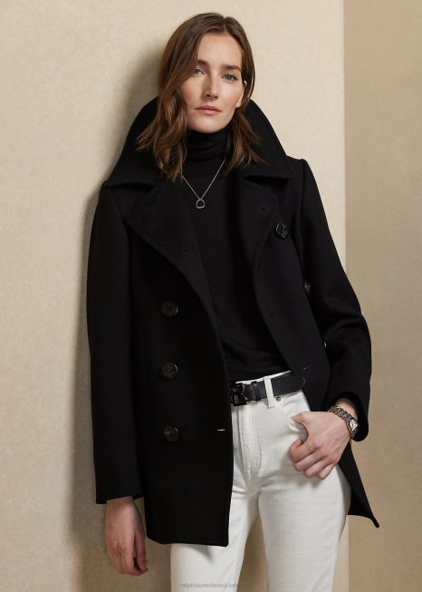 casaco logan BD6J9363 mulheres Ralph Lauren preto