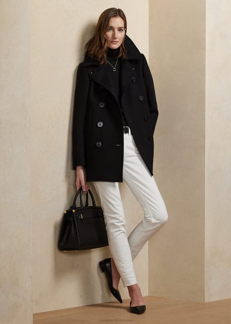 casaco logan BD6J9363 mulheres Ralph Lauren preto