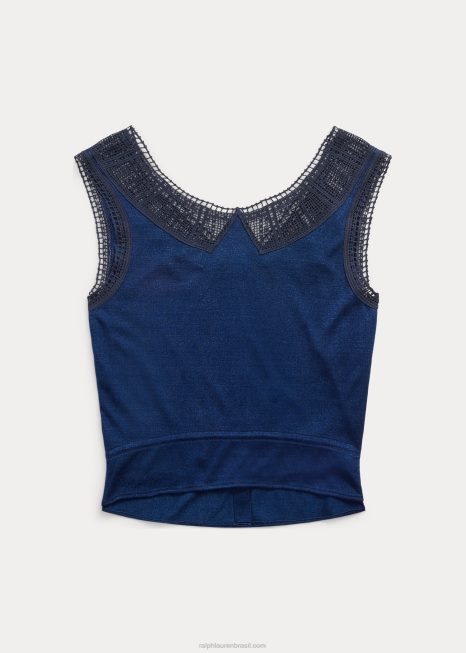 camisola de crochê BD6J3639 mulheres Ralph Lauren índigo