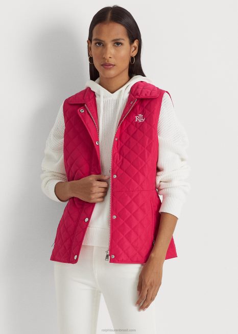 colete acolchoado diamante BD6J4128 mulheres Ralph Lauren rosa esporte