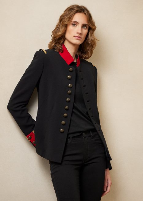 a jaqueta excedente BD6J9368 mulheres Ralph Lauren preto
