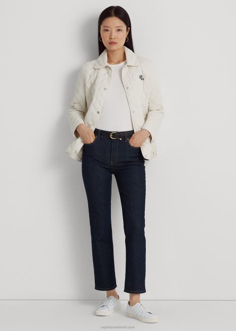 jaqueta acolchoada diamante BD6J4126 mulheres Ralph Lauren branco