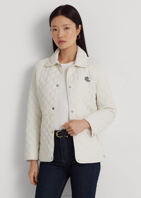 jaqueta acolchoada diamante BD6J4458 mulheres Ralph Lauren branco