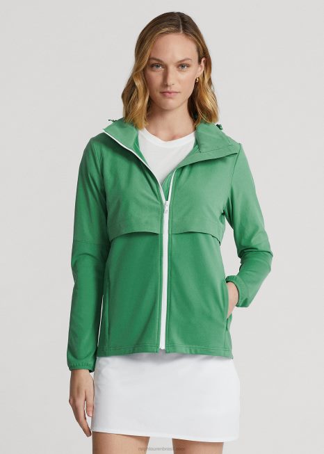 jaqueta com capuz hibrida BD6J3741 mulheres Ralph Lauren jangada verde
