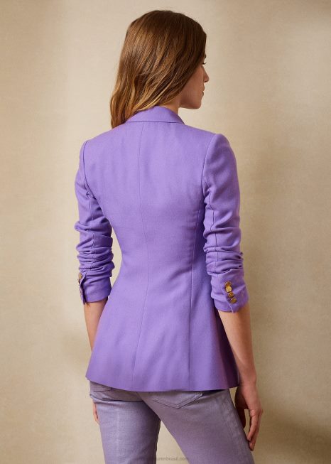 jaqueta de caxemira camden BD6J3452 mulheres Ralph Lauren lilás