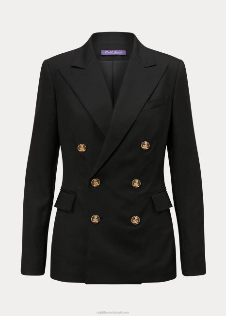jaqueta de caxemira camden BD6J3453 mulheres Ralph Lauren preto