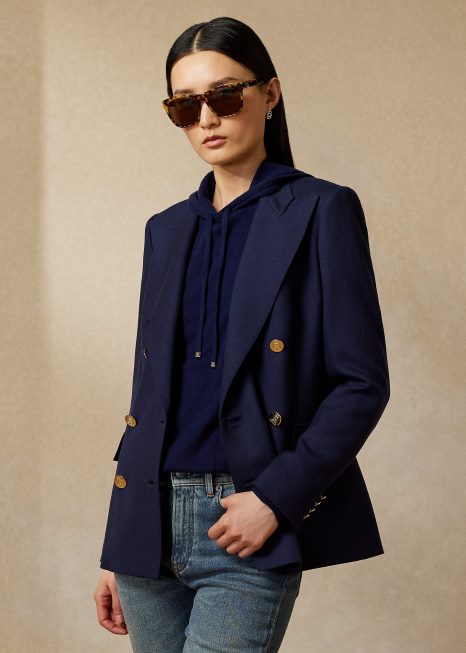 jaqueta de caxemira camden BD6J3457 mulheres Ralph Lauren marinha