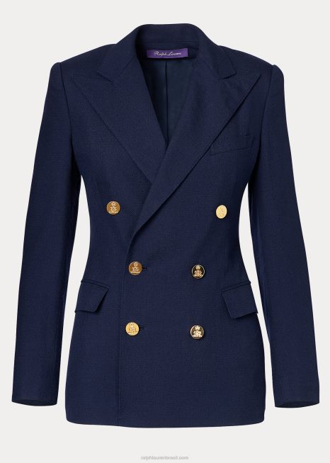 jaqueta de caxemira camden BD6J3457 mulheres Ralph Lauren marinha