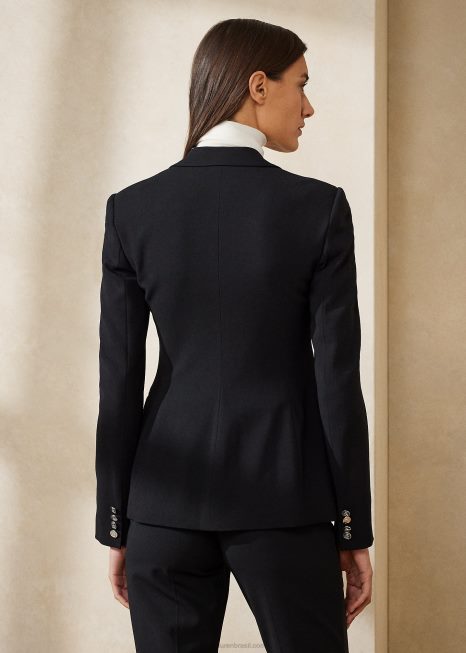 jaqueta de lã parker BD6J3443 mulheres Ralph Lauren preto