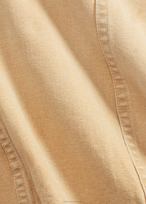 jaqueta de lona de algodão BD6J3642 mulheres Ralph Lauren caqui