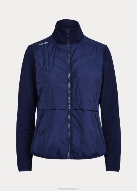 jaqueta híbrida com zíper BD6J3753 mulheres Ralph Lauren marinha refinada