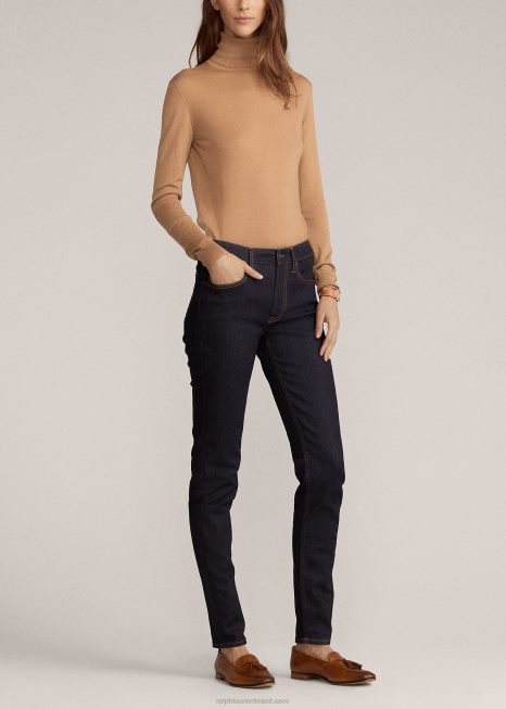 105 jeans cigarrete BD6J3586 mulheres Ralph Lauren enxágue imperial