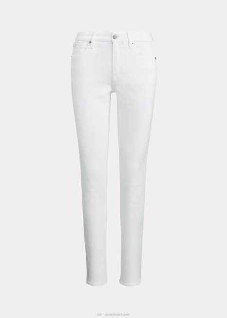 160 jeans fino BD6J9354 mulheres Ralph Lauren branco enxaguado