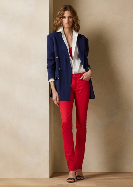 160 jeans slim BD6J3491 mulheres Ralph Lauren rouge
