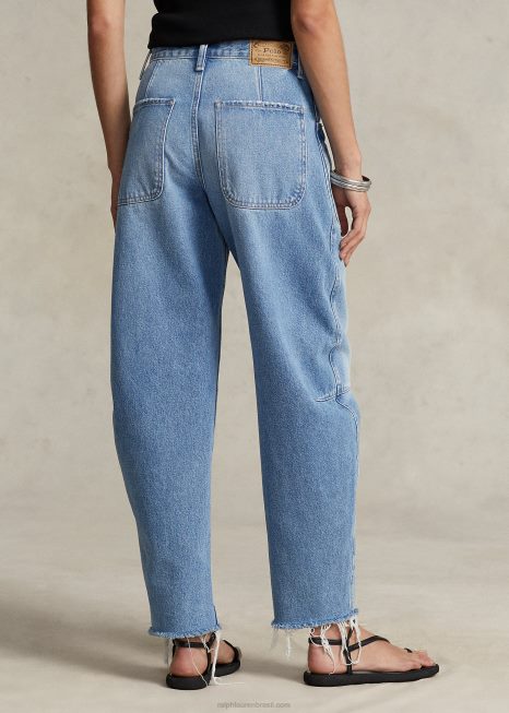 Jeans cenoura BD6J3036 mulheres Ralph Lauren lavagem drava