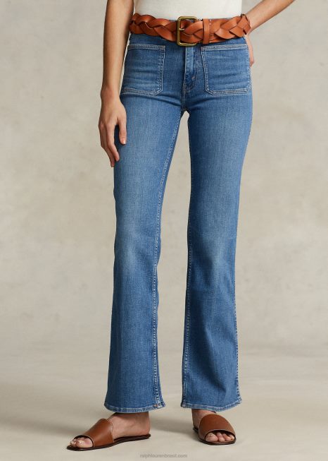 bota jeans BD6J9174 mulheres Ralph Lauren como lavar