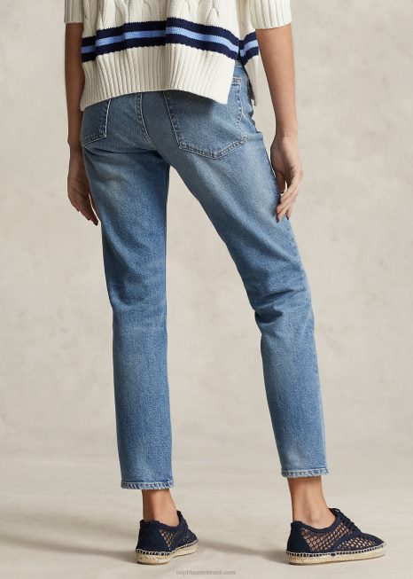 calça jeans skinny tompkins BD6J3165 mulheres Ralph Lauren lavagem de antares