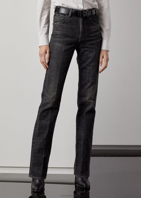 jeans bootcut relaxado kaida BD6J9329 mulheres Ralph Lauren frisão preta