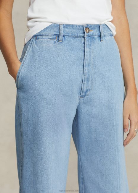 jeans cropped cintura alta BD6J2951 mulheres Ralph Lauren geffen wash