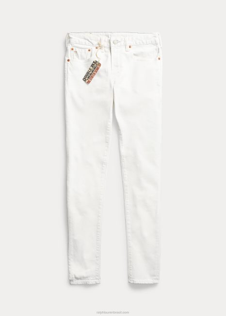 jeans skinny elástico BD6J3683 mulheres Ralph Lauren lavagem de pedra branca