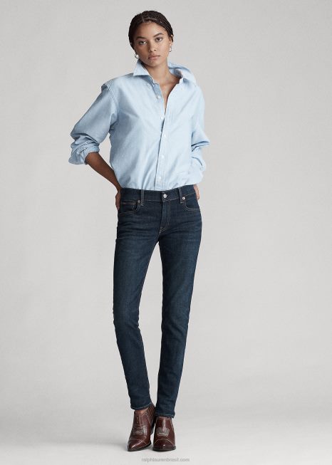 jeans skinny tompkins BD6J3340 mulheres Ralph Lauren lavagem de serret