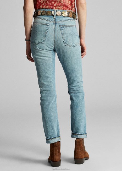 jeans vintage de ajuste reto BD6J3606 mulheres Ralph Lauren