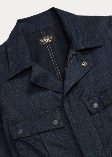 macacão de sarja de lã BD6J3673 mulheres Ralph Lauren marinha