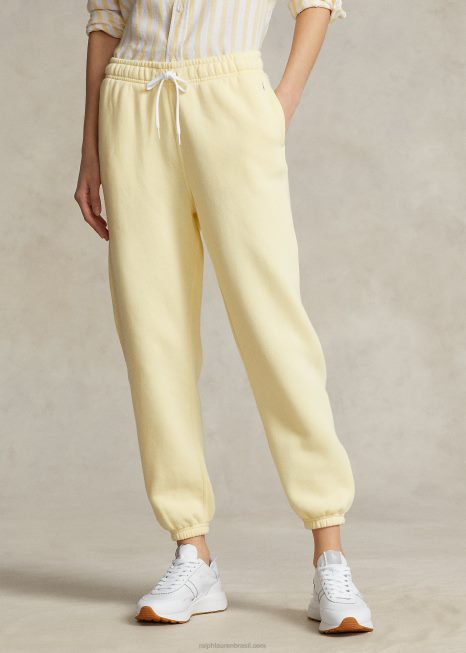 calça atlética de lã BD6J9106 mulheres Ralph Lauren t pássaro amarelo