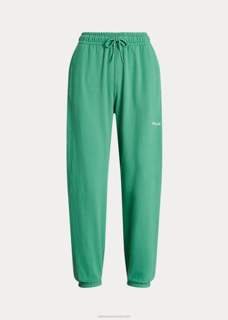 calça de moletom BD6J3053 mulheres Ralph Lauren jangada verde