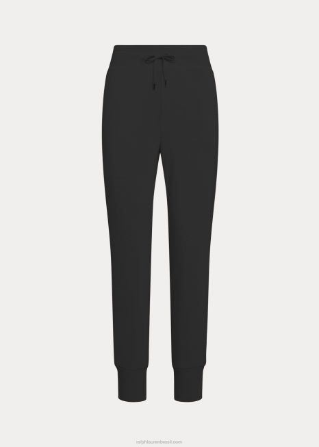 calça jogger malha BD6J4180 mulheres Ralph Lauren preto