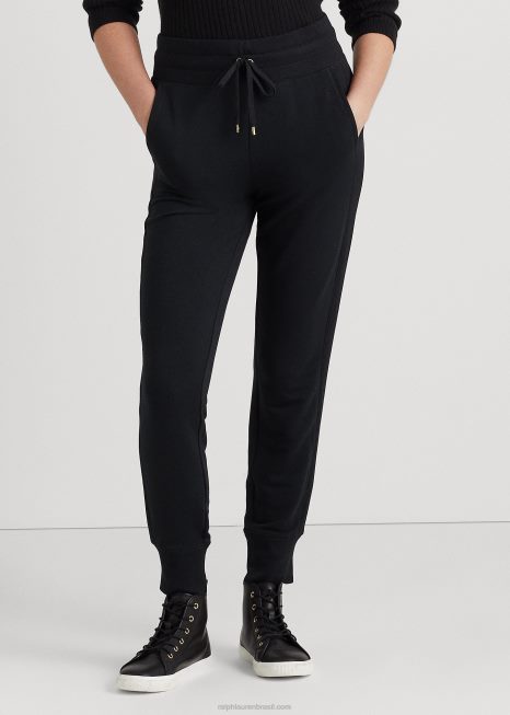 calça jogger malha BD6J4180 mulheres Ralph Lauren preto