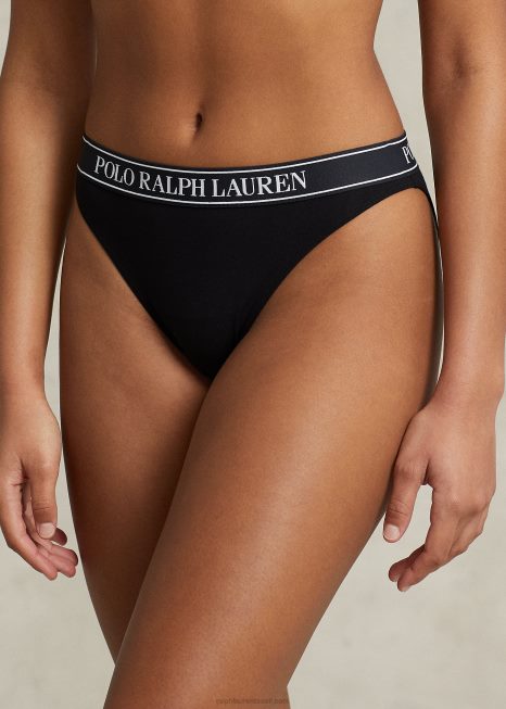 cueca de biquíni com logo repetido BD6J3377 mulheres Ralph Lauren ônix