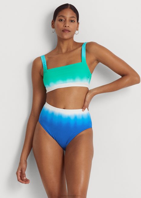 cueca de biquíni cintura alta ombre BD6J4156 mulheres Ralph Lauren multi