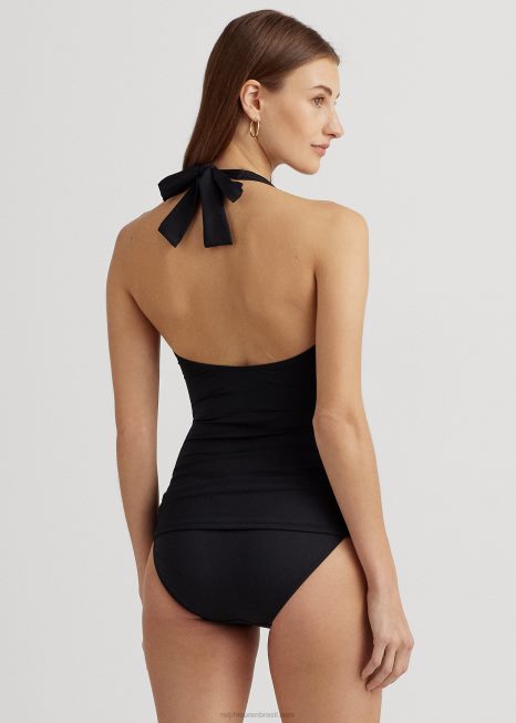 tanquíni halter BD6J4207 mulheres Ralph Lauren preto