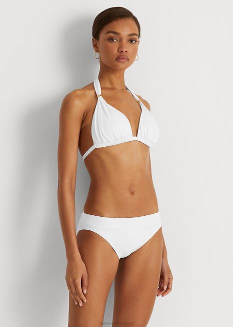 top de biquíni BD6J4210 mulheres Ralph Lauren branco