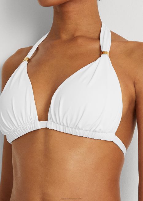 top de biquíni BD6J4210 mulheres Ralph Lauren branco
