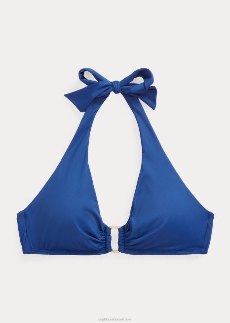 top de biquíni frente única BD6J4215 mulheres Ralph Lauren safira