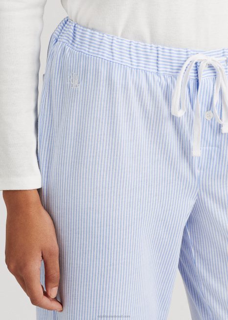 calça de pijama listrada BD6J4227 mulheres Ralph Lauren faixa azul