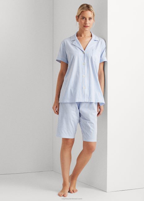 conjunto de pijama bermuda de algodão BD6J4232 mulheres Ralph Lauren fbwst