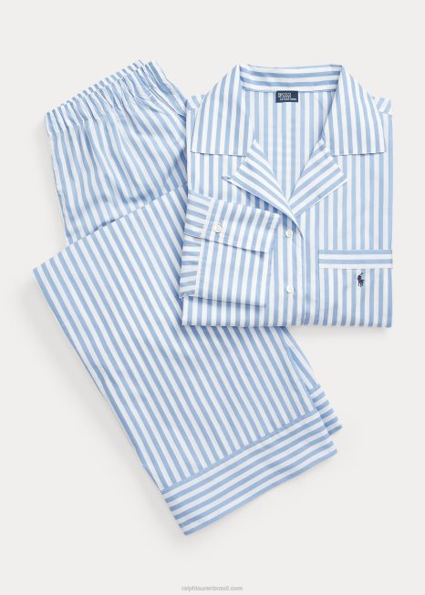 conjunto de pijama manga longa popeline BD6J2893 mulheres Ralph Lauren