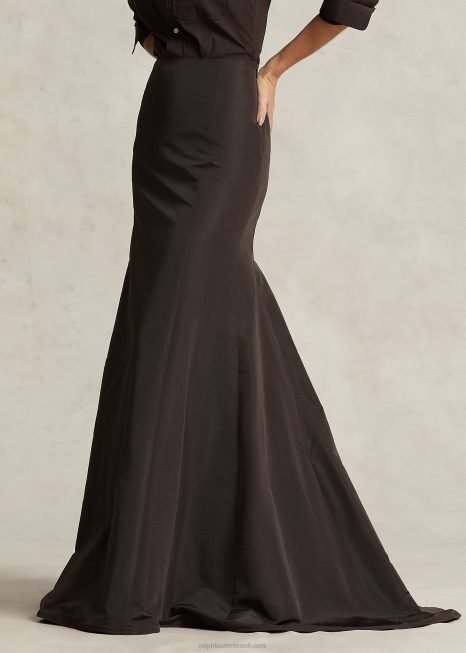 maxissaia sereia de tafetá BD6J3002 mulheres Ralph Lauren