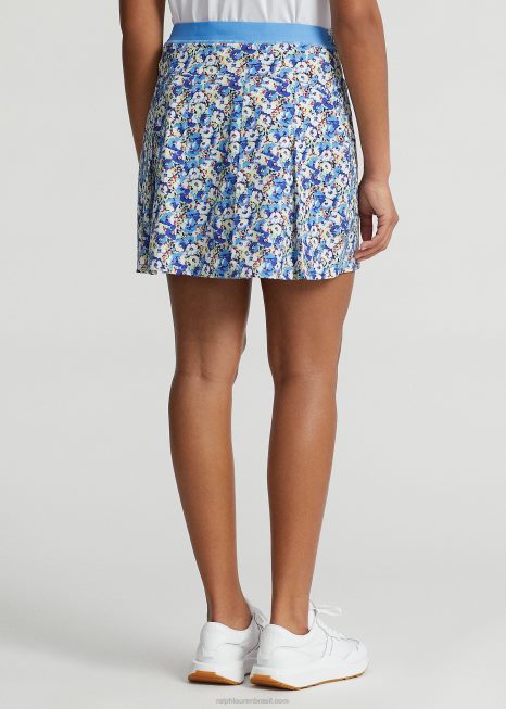 saia de performance plissada BD6J3705 mulheres Ralph Lauren pétalas costeiras