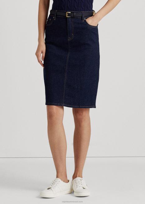 saia jeans BD6J4012 mulheres Ralph Lauren enxaguar lavar