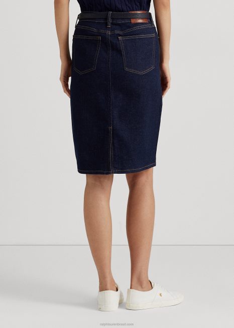 saia jeans BD6J4012 mulheres Ralph Lauren enxaguar lavar